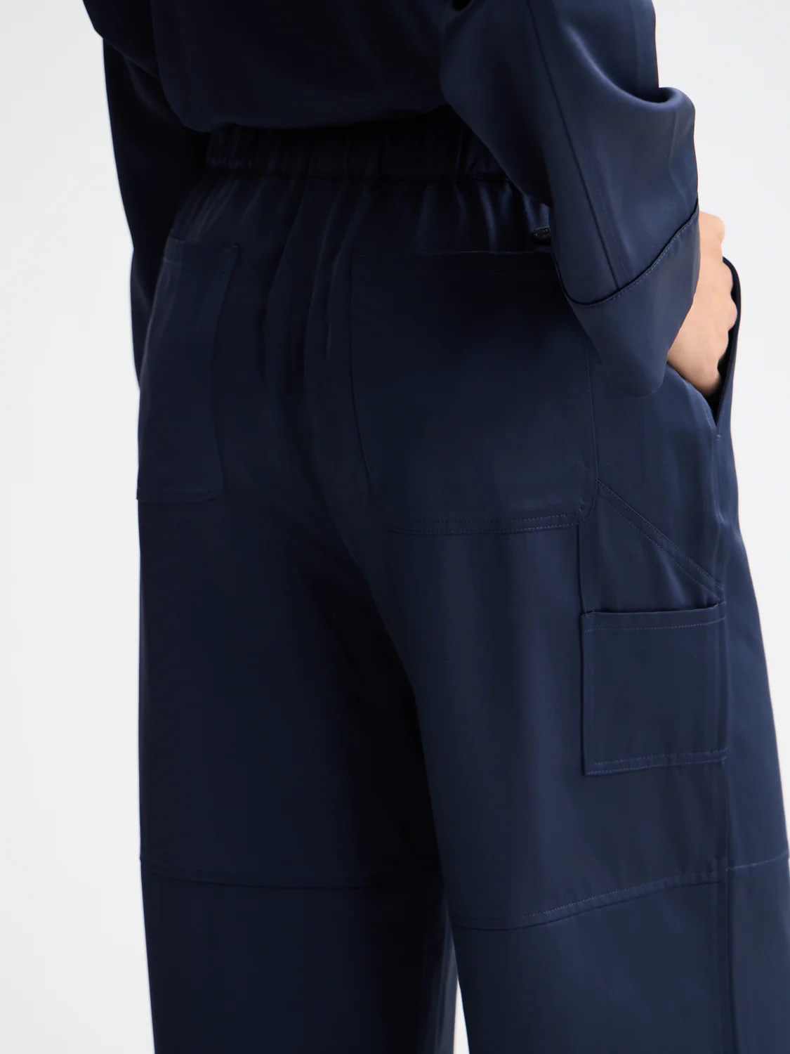 Noa high rise wide leg satin pant - Image 3