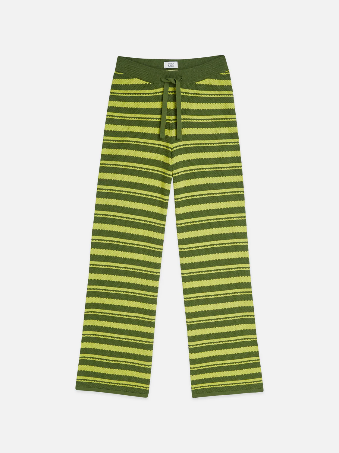 Textured stripe knitted trousers - Image 5